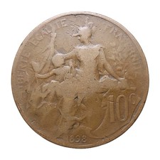 France 10 Centimes 1898 –