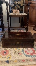 Antique Victorian  large Writing Slope Box With brass Details