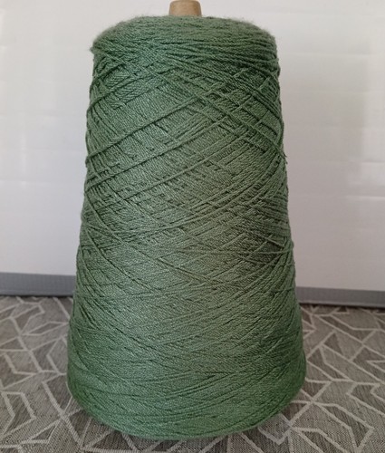 406 gms olive green - silky, cone