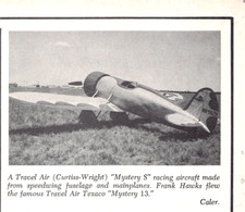 Travel Air Mystery S Racing Plane Speedwing Fuselage 4" x 3.5" Vtg Mag Excerpt