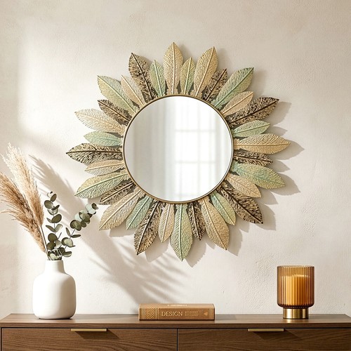 Rustic sunburst wall - rustic,