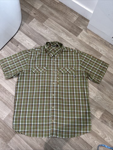 Khaki green orange check plaid - check,