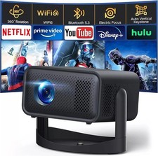 5G Projector 4K Smart HD LED WiFi Bluetooth HDMI Android Office Home Theater USB
