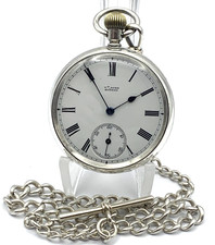 1893 Good Quality Silver Gents Pocket Watch & Chain W Ross SERVICED  GWOAntique.