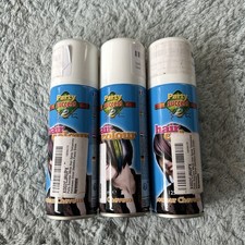 Party Success Coloured Hair Spray, 125ml, Fancy Dress White Colour •3 pieces 