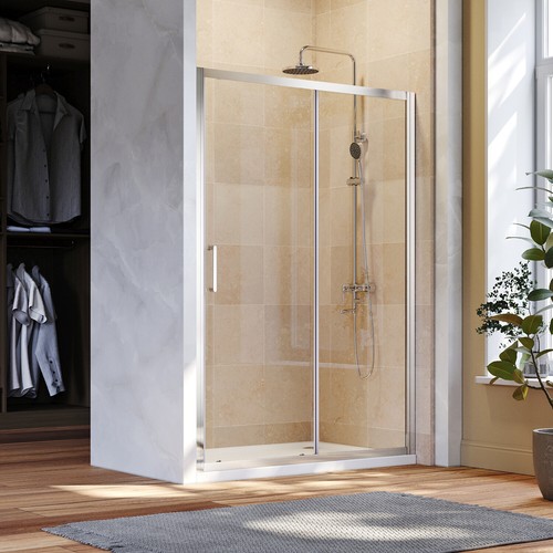 Sliding shower door enclosure - shower,
