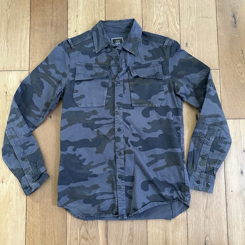 Star raw cargo field shirt - raw,