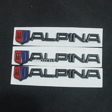 3x ALPINA Matte Black Metal