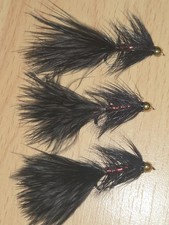 3 x Black Dancer Fly Fishing