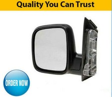 VW Caddy Door Wing Mirror Manual Black Passenger Side 2004- Insurance Approved