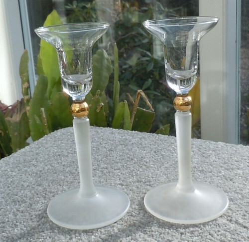 Pair glass candle - pair, light