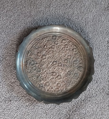 Silver decorative tray - decorative,