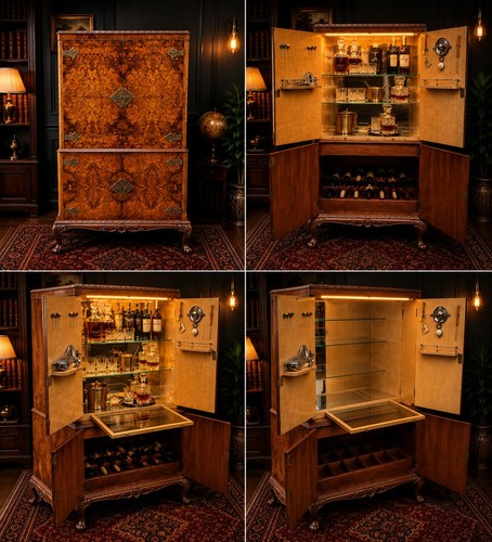 1920s burr walnut cocktail - burr,