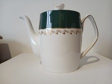 SPODE Green Velvet Y7869 tea pot white, green and gold