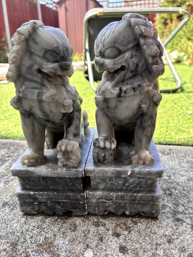Vintage pair chinese marble - vintage,