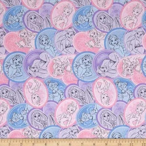 Fat quarter disney princess - disney,