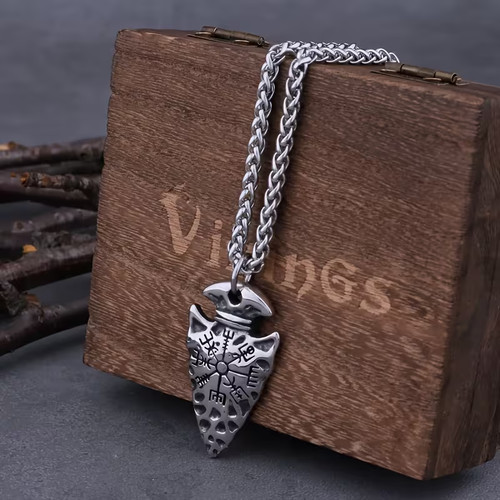 Viking necklace arrowhead - viking,