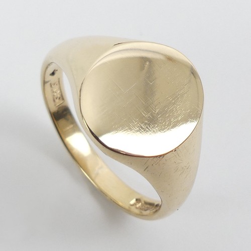 Vintage 9ct gold signet - signet, ring