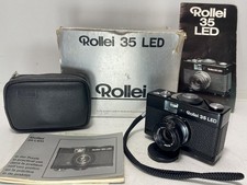Vintage Rollei 35 LED 35mm Film Camera Triotar 40mm Lens, Case, Cap, Box, Manual