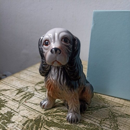Vintage ceramic spaniel statue - ceramic,