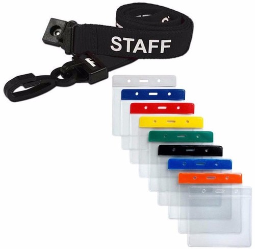 Staff lanyard neck strap black - staff,