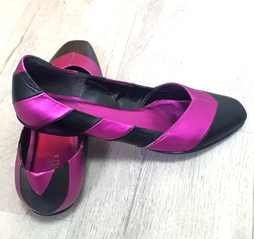 Faith black pink leather - black, &
