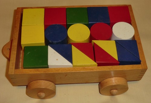 Pull long brick truck - pull-a-long,