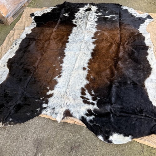 Large cow hide rug black - hide, and