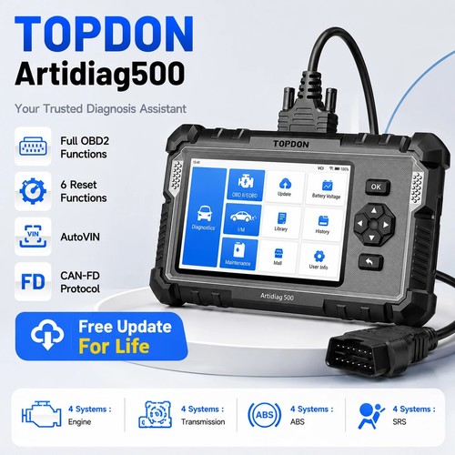 Topdon artidiag500 inch car - 5,