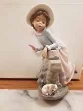 Lladro Nao Girl Figurine With Puppy Daisa H20cm X W14cm Vgc