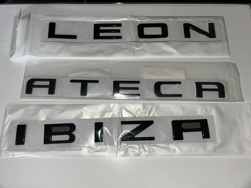 Genuine gloss black leon badge - black,
