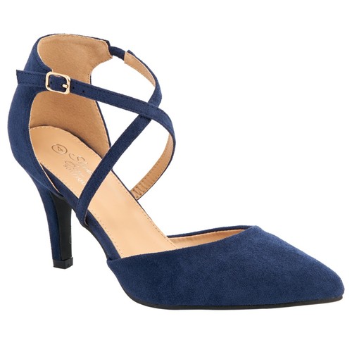 Ladies suede mid heel - mid,
