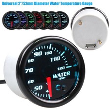 Universal Car 2" 52mm 7 Color Water Coolant Temperature Temp Gauge Meter Kit UK