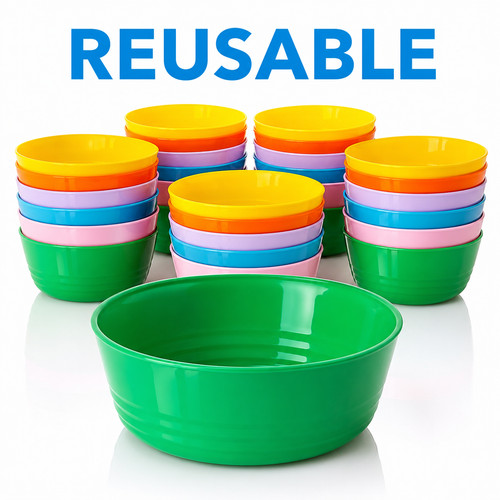 Kids reusable washable bowls - kids,