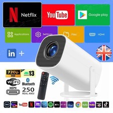 Projector 5G 4K Smart HD LED WiFi Bluetooth HDMI Android Office Home Theater USB