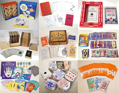 Vintage playing cards - cards, dice