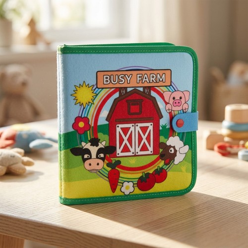 Busy farm animal felt - felt, book
