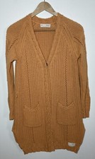 Odd Molly 755 Good Fellow Women’s Long Open Cardigan Orange Size 12 Wool Blend
