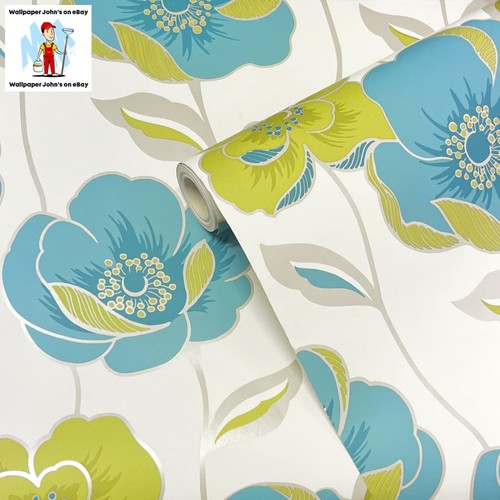 Turquoise lime large - large, poppy