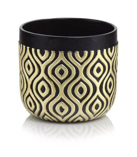 Gold black flower - &, pot