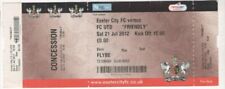 Used ticket stub EXETER CITY - FC UNITED of MANCHESTER 21-07-2012