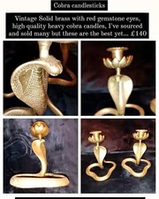 brass cobra candlesticks