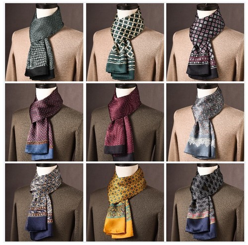 100 silk men scarf long - 100%,