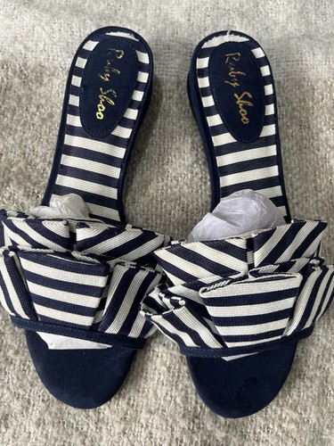 Ruby shoo navy striped sandals - ruby,