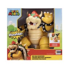 Nintendo Super Mario Big Bad Bowser 12" Moving Action Figure w/ Lights & Sounds