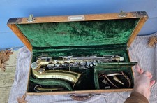 Vintage Elkhart ALTO SAX (Buescher Built)  21a 1956 Project  VIDEO Spring Flaw