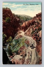 Manitou CO-Colorado, Ute Pass, Horses & Carriage, Antique Vintage Postcard
