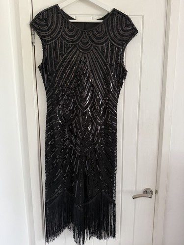 1920s flapper dress black - dress,
