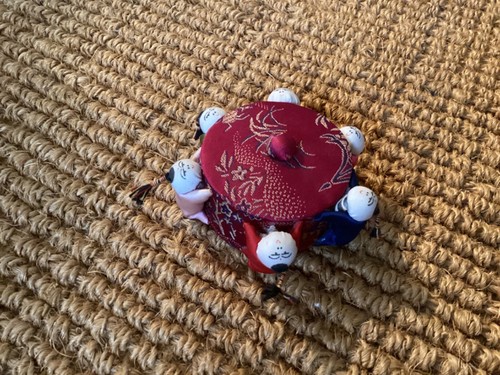 Vintage chinese silk pin - vintage,