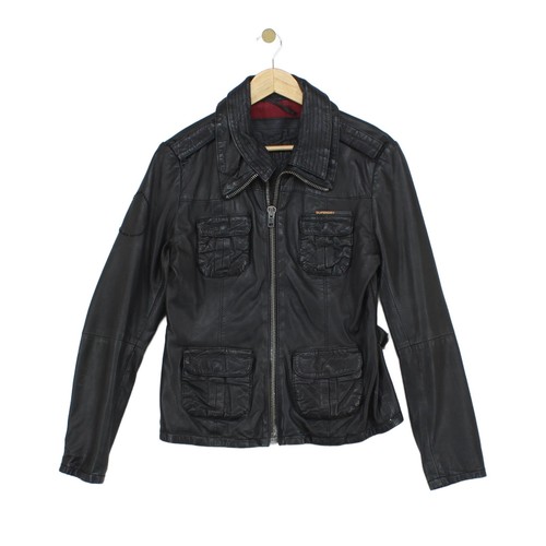 Superdry leather motorcycle - leather,
